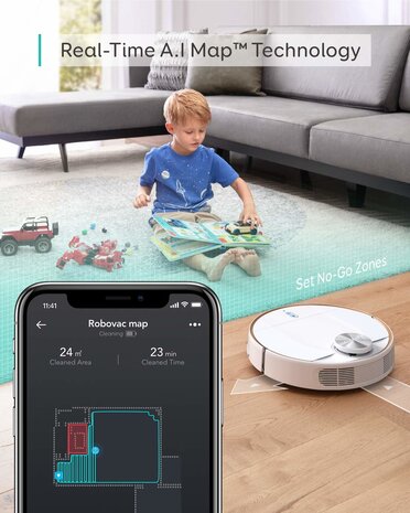 RoboHome Eufy RoboVac L70 Hybride robotstofzuiger