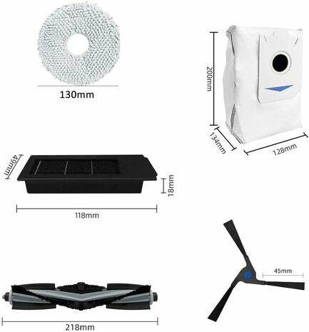 www.robohome.nl - Accessoire kit voor Ecovacs X2 / X2 Omni / X2 Pro